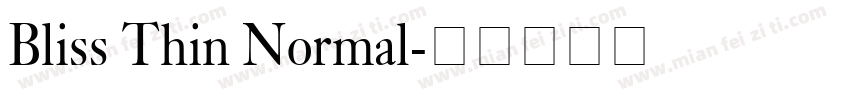 Bliss Thin Normal字体转换